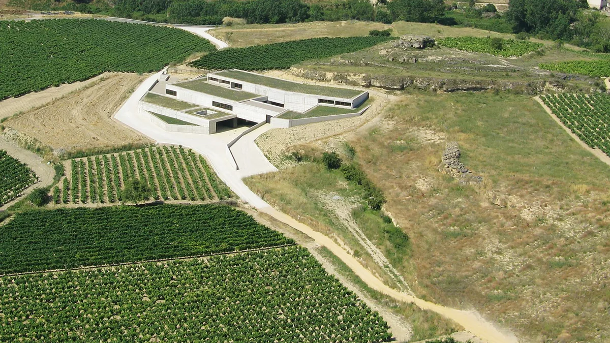 Vinařství Bodega Contador uprostřed vinic.